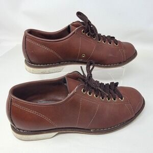 Brunswick Vintage Bowling Shoes Mens 8.5 Brown Made in USA Retro Athletic Shoes